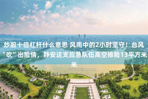 炒股十倍杠杆什么意思 风雨中的2小时坚守！台风“吹”出险情，静安这支应急队伍高空排险13平方米