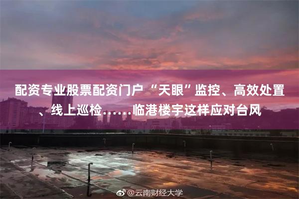 配资专业股票配资门户 “天眼”监控、高效处置、线上巡检……临港楼宇这样应对台风