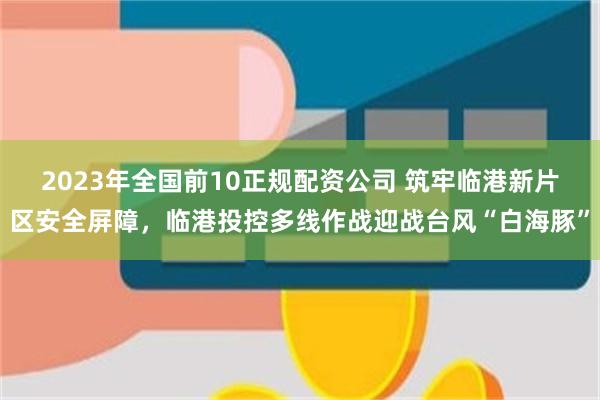2023年全国前10正规配资公司 筑牢临港新片区安全屏障，临港投控多线作战迎战台风“白海豚”