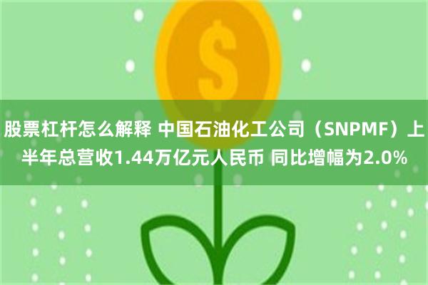 股票杠杆怎么解释 中国石油化工公司（SNPMF）上半年总营收1.44万亿元人民币 同比增幅为2.0%