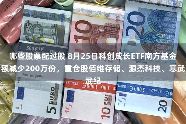 哪些股票配过股 8月25日科创成长ETF南方基金份额减少200万份，重仓股佰维存储、源杰科技、寒武纪
